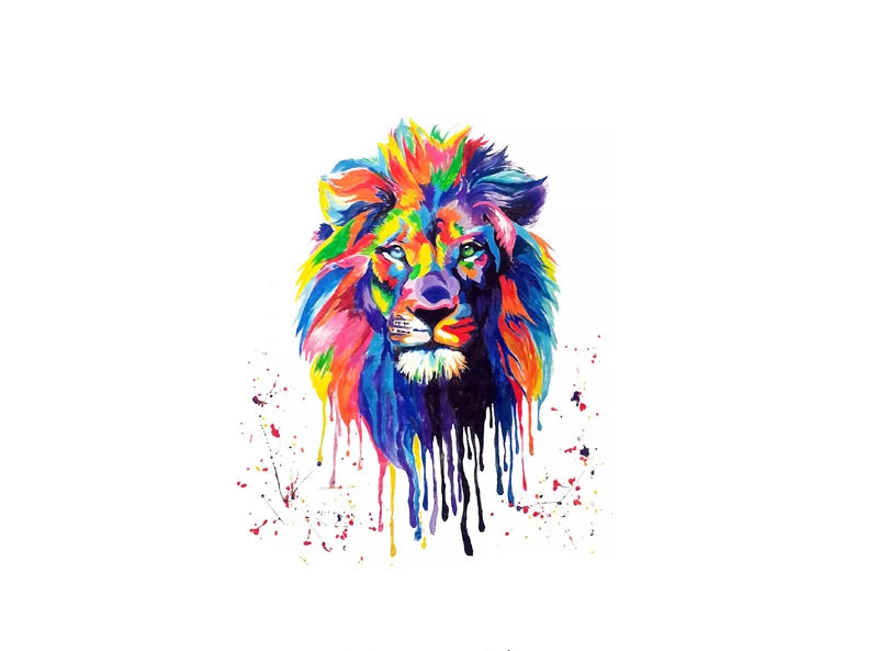 Print T Shirt Men Animal T Shirt Hip Top Men T Shirt Casual Short Sleeve Cotton Summer Top Lion Harajuku Youth Street Fashion