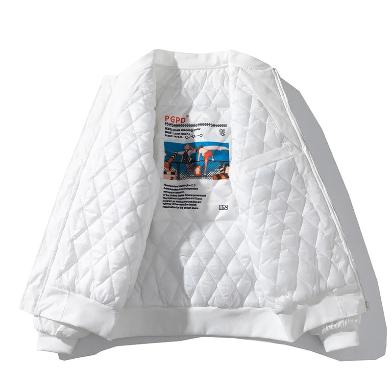 Winter Bomber Jacket Men Women Air Force Pilot Jacket Solid Fashion Casual Baseball Coat Male Couple Autumn White Black Pink