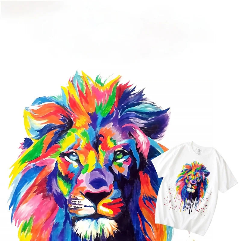 Print T Shirt Men Animal T Shirt Hip Top Men T Shirt Casual Short Sleeve Cotton Summer Top Lion Harajuku Youth Street Fashion