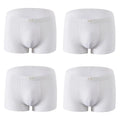 Boxer Men Underwear White Cotton Boxershorts U Pouch Panties Men Sexy Underpants Male Youth Underware 4 Pcs Plus Size 4XL 5XL