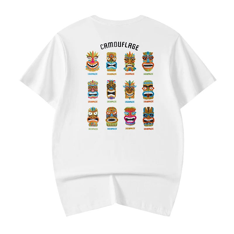 Summer Embroidery T Shirt Men Funny Vintage T Shirt Men Hip Hop Cotton Tees Shirt Short Sleeve Fashion Streetwear High Street