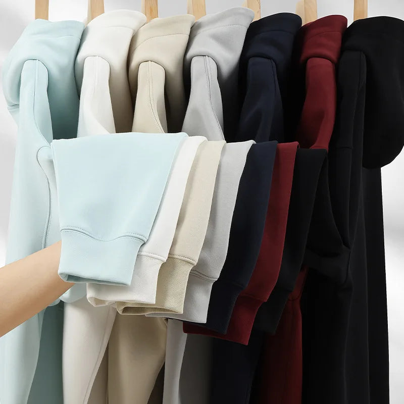 Fashion Hoodies Man Solid Color Casual Hoodies Women Loose Hooded Pullover Autumn Couple Hoody Colorful Oversize Harajuku Unisex