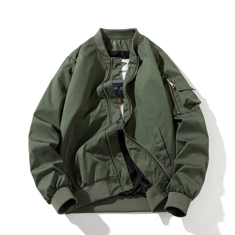 Men Bomber Jacket Autumn Winter Pilot Jacket Women Fashion Solid Baseball Coat Hooded Couple Windbreaker Pocket Streetwear Pink