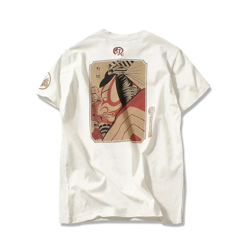 T Shirt Men Harajuku Short Sleeve Print T Shirt Men Retro Fashion Japanese Streetwear Summer Top Male Youth Plus Size 4XL 5XL