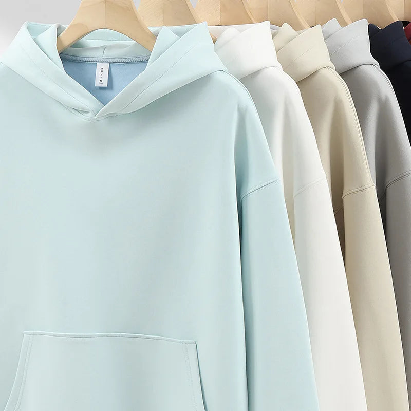 Fashion Hoodies Man Solid Color Casual Hoodies Women Loose Hooded Pullover Autumn Couple Hoody Colorful Oversize Harajuku Unisex