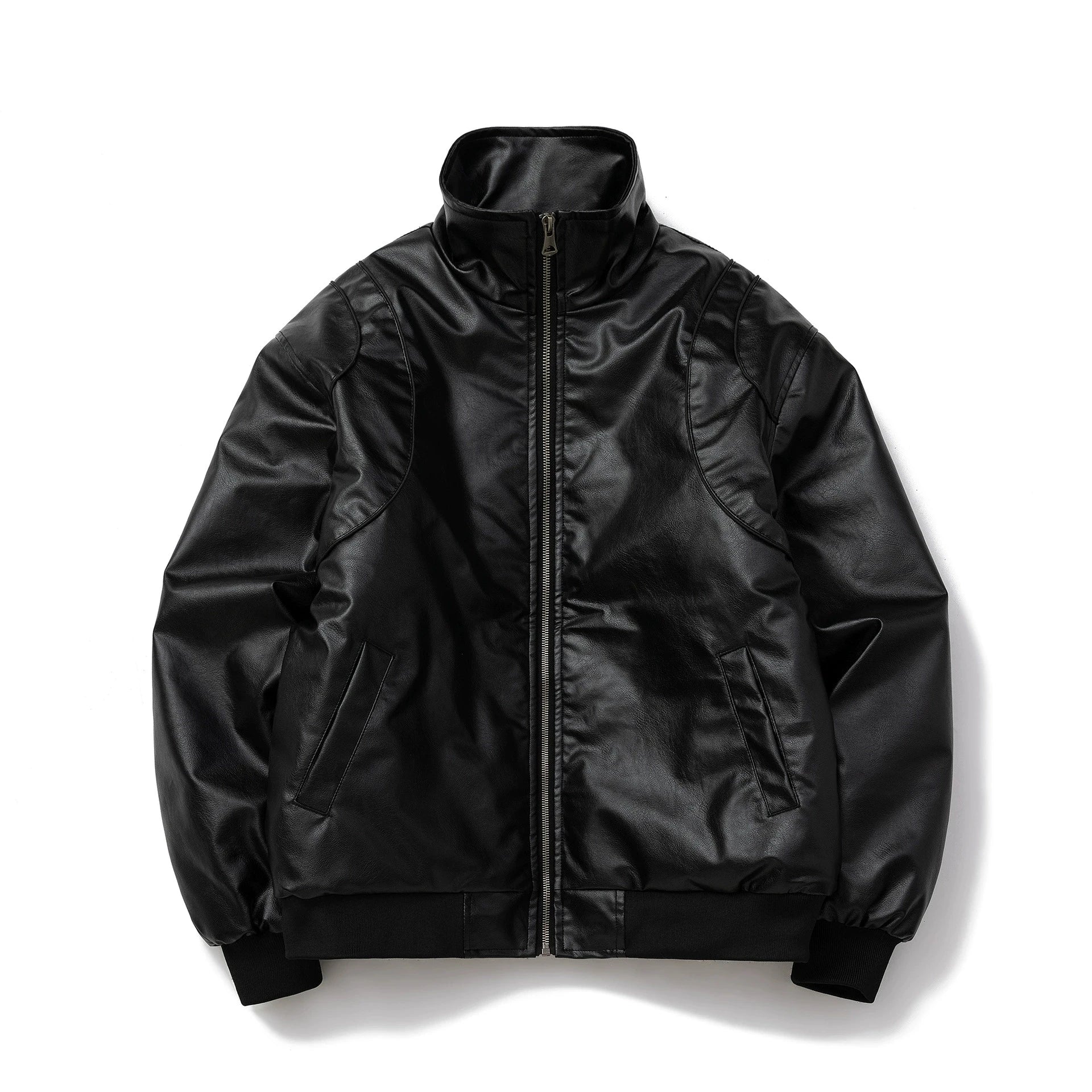 Man Leather Jacket Winter Vintage Motorcycle PU Leather Coat Warm Casual Baggy Motor Jacket Original Streetwear High Quality