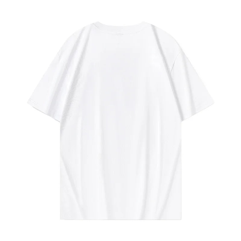 Mens T Shirts Coton Embroidery T Shirt Man Women Chinese Tees Graphic Tees Short Sleeve Casual Loose High Quality Summer Tops