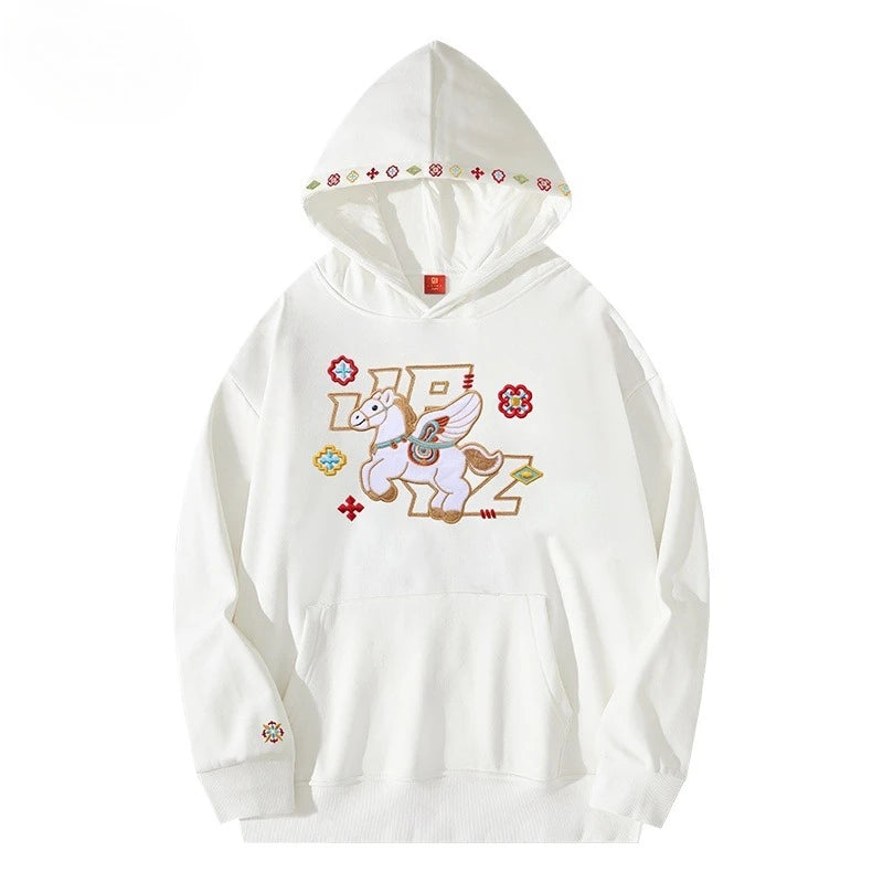 Embroidery Hoodies Man Fashion Vintage Hoodies Women Oversiz Hooded Sweatshirts Designer Unisex Hoody American Casual Pullover