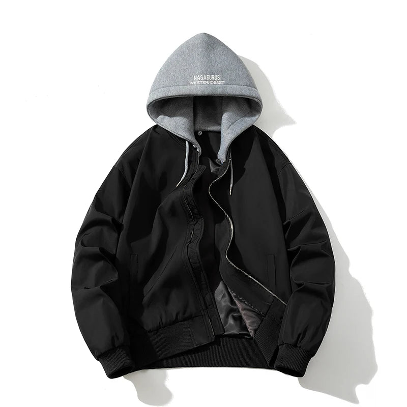 Men Women Solid Winter Jacket Vintage Hooded Basketball Jacket Streetwear Thick Polit American Couple Parkas Coat Unisex Hipster