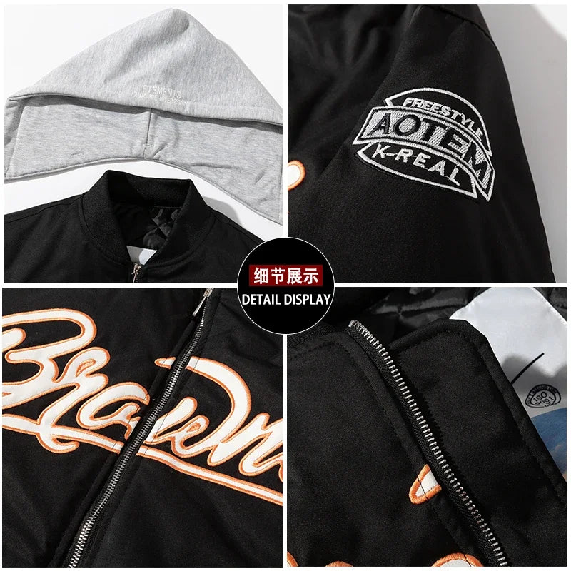 Autum Winter Varsity Jacket Men Hip Hop Vintage Jacket Men Women Letter Streetwear Baseball Coat Casual Couple Clothes Male 2021