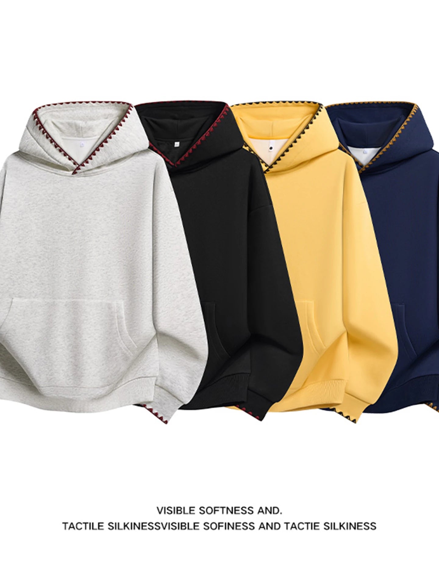 Fashion Hoodies Man Vintage Sweatshirt Women Casual Harajuku Oversize Hoodies Hooded American Designer Pullover Male Yellow 2025