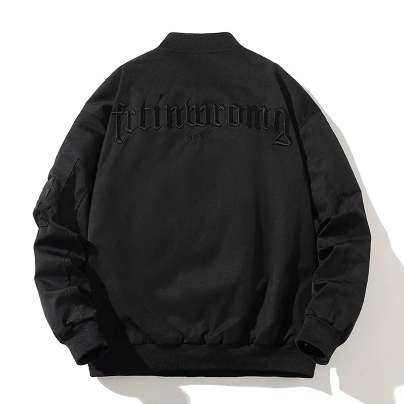 Autumn Winter Pilot Jacket Men Air Force Bomber Jacket Vintage Letter Embroidery Jacket Hip Hop Baseball Coat Hooded Casual 2023