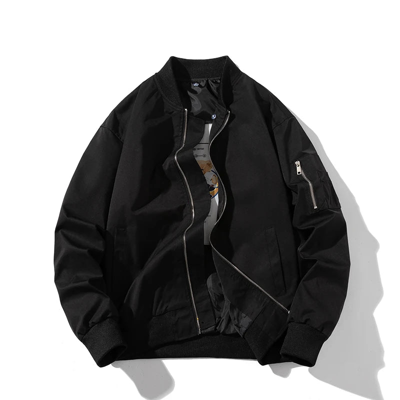 Autumn Winter Pilot Jacket Men Women Solid Bomber Jacket Vintage Fashion Casual Windbreaker Coat Hooded Couple Parkas Blue Khaki