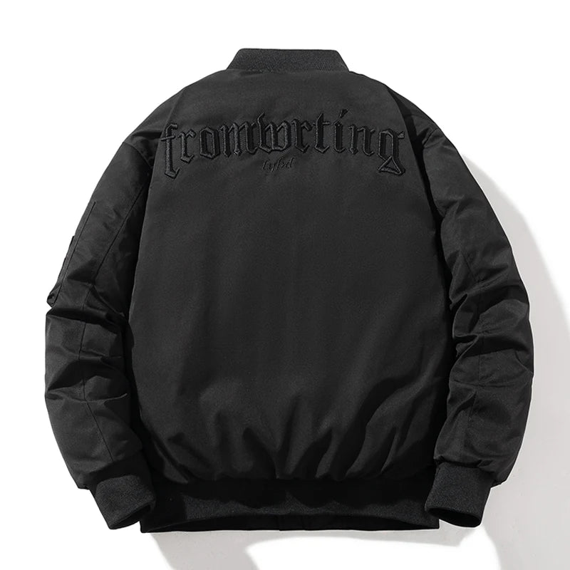 Autumn Winter Pilot Jacket Men Air Force Bomber Jacket Vintage Letter Embroidery Jacket Hip Hop Baseball Coat Hooded Casual 2023