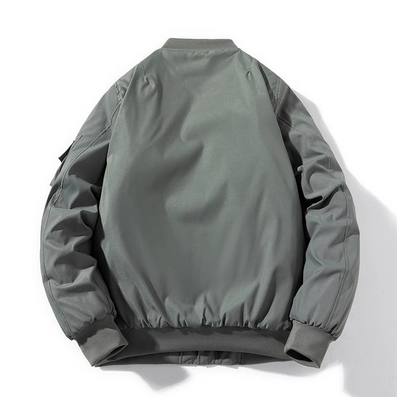 Men Bomber Jacket Autumn Winter Pilot Jacket Women Fashion Solid Baseball Coat Hooded Couple Windbreaker Pocket Streetwear Pink