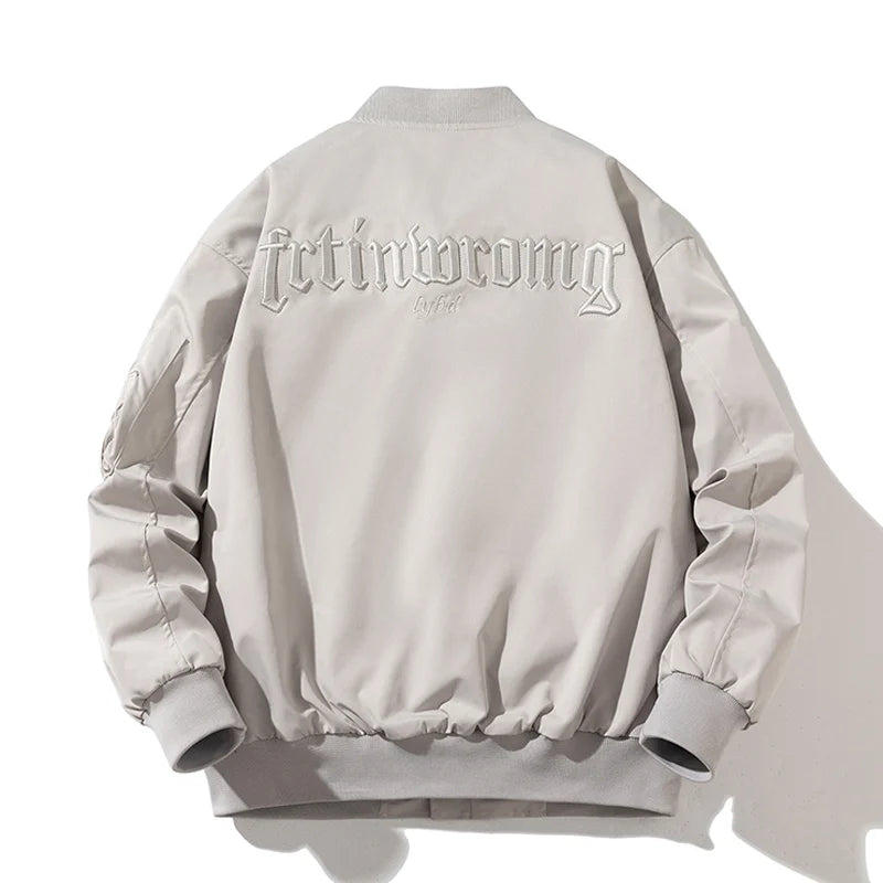Autumn Winter Pilot Jacket Men Air Force Bomber Jacket Vintage Letter Embroidery Jacket Hip Hop Baseball Coat Hooded Casual 2023