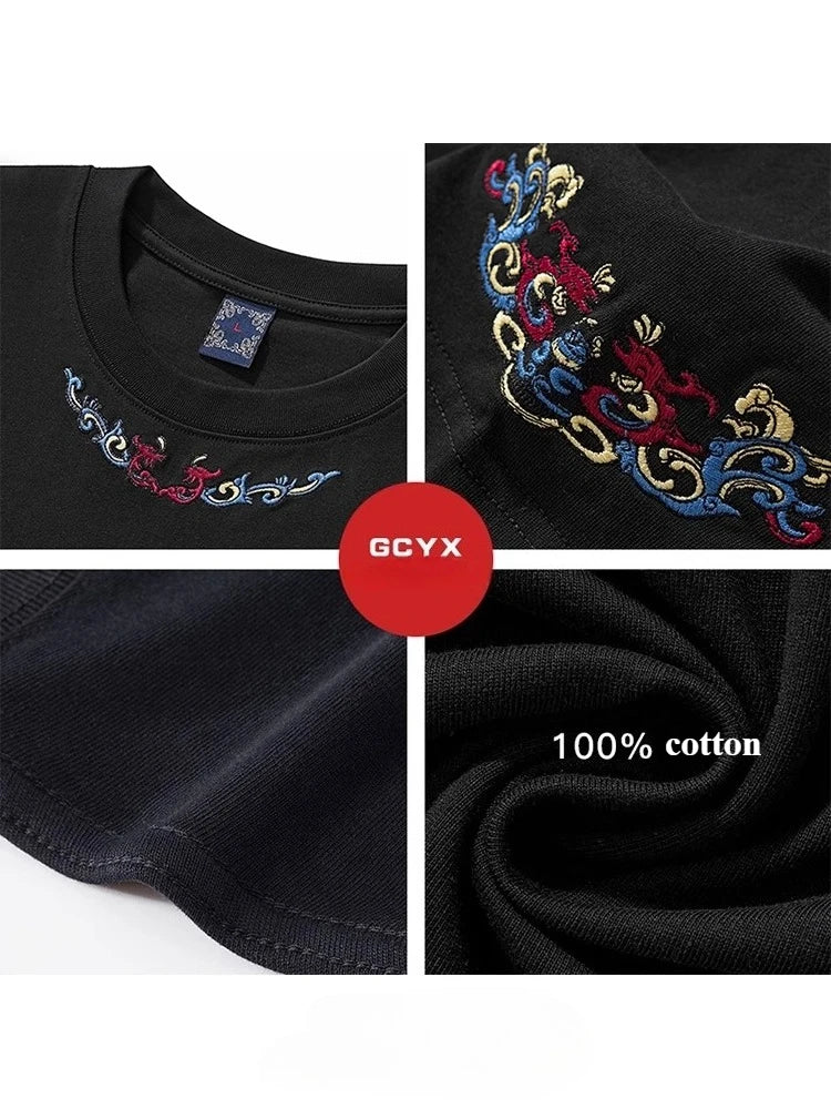 Summer Hip Hop T Shirt Man Wing Embroidered T Shirt Women Vintage Harajuku Tees Short Sleeve Street Fashion Designer Couple 2025