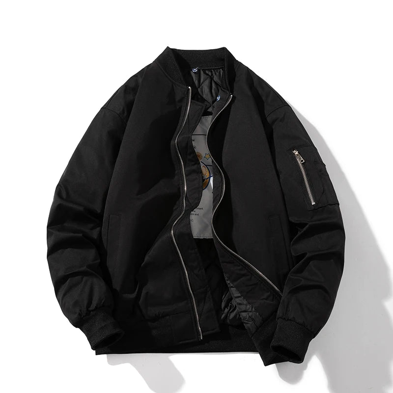 Autumn Winter Pilot Jacket Men Women Solid Bomber Jacket Vintage Fashion Casual Windbreaker Coat Hooded Couple Parkas Blue Khaki