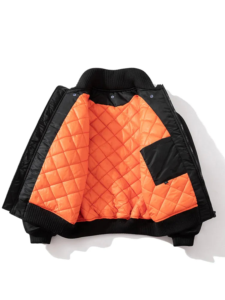 Vintage Bomber Jacket Man Casual Baseball Jacket Women Solid Autumn Winter Military Designer Warm Parkas Coat High Quality Cool