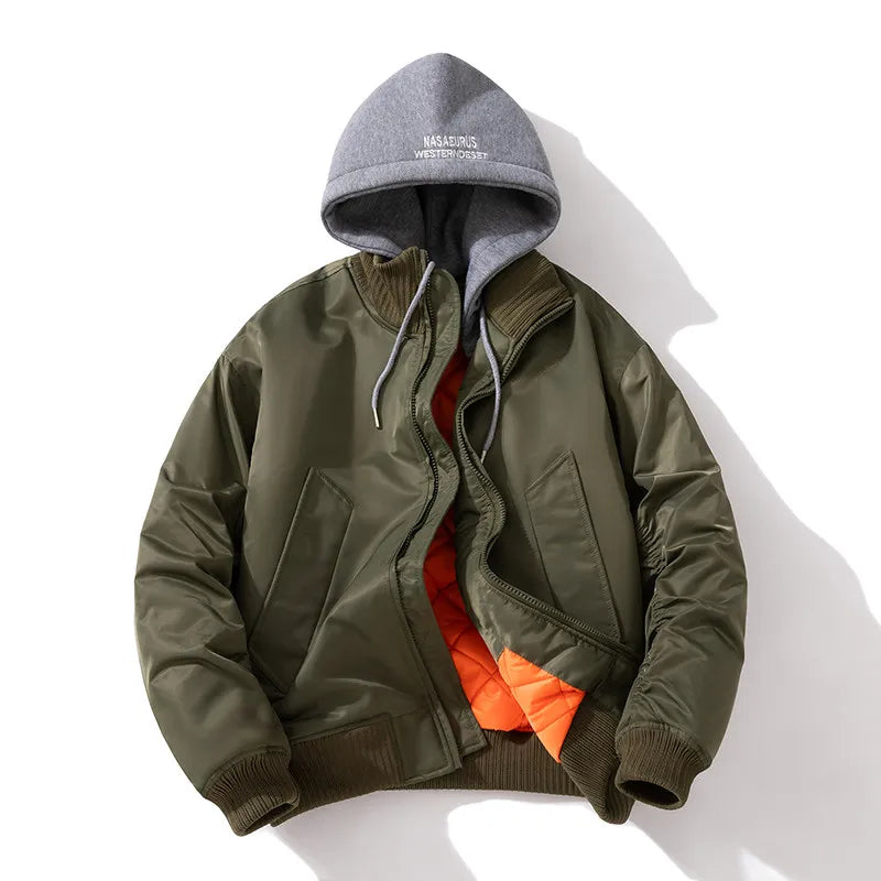 Vintage Bomber Jacket Man Casual Baseball Jacket Women Solid Autumn Winter Military Designer Warm Parkas Coat High Quality Cool