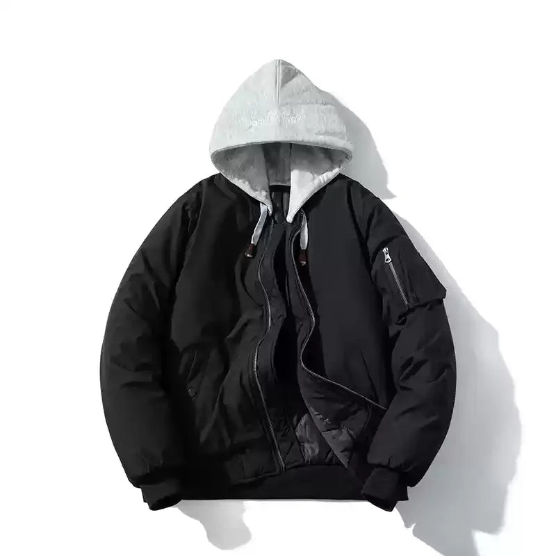 Men Women Vintage Bomber Jackdet Winter Polit Thick Parkas Jacket American Casual Couple Basketball Coat Men Clothing Unisex