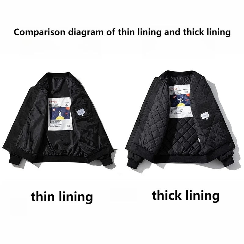 Vintage Bomber Jacket Man Badge Army Pilot Jacket Mens Military Letter American Motorcycle Coat Hooded Winter Parkas Streetwear