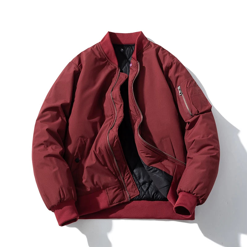 Men Women Vintage Bomber Jackdet Winter Polit Thick Parkas Jacket American Casual Couple Basketball Coat Men Clothing Unisex