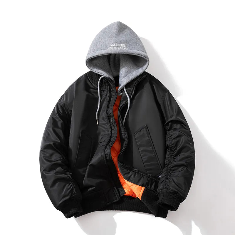 Vintage Bomber Jacket Man Casual Baseball Jacket Women Solid Autumn Winter Military Designer Warm Parkas Coat High Quality Cool