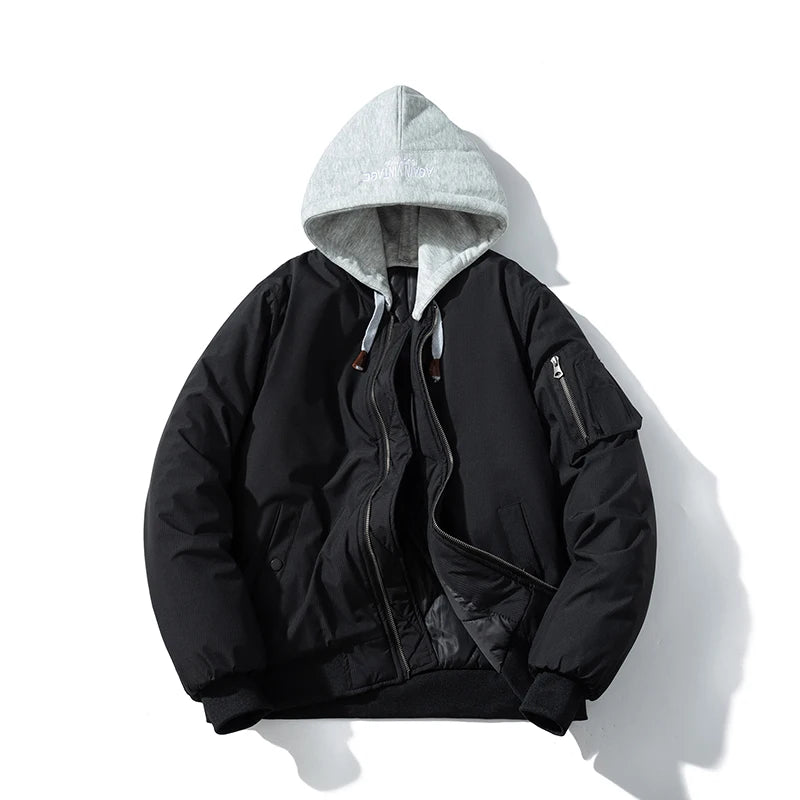 Men Women Vintage Bomber Jackdet Winter Polit Thick Parkas Jacket American Casual Couple Basketball Coat Men Clothing Unisex